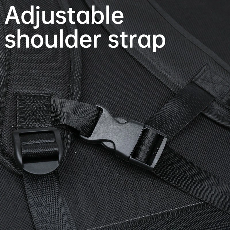 กระเป๋าผ้าอ็อกซ์ฟอร์ดแบบพับได้ หนา ทนทานต่อการสึกหรอ พกพาสะดวก สะพายไหล่ น้ำหนักเบา กระเป๋าเป้สะพายหลังแบบพับได้ อุปกรณ์เสริมสำหรับเครื่องดนตรี