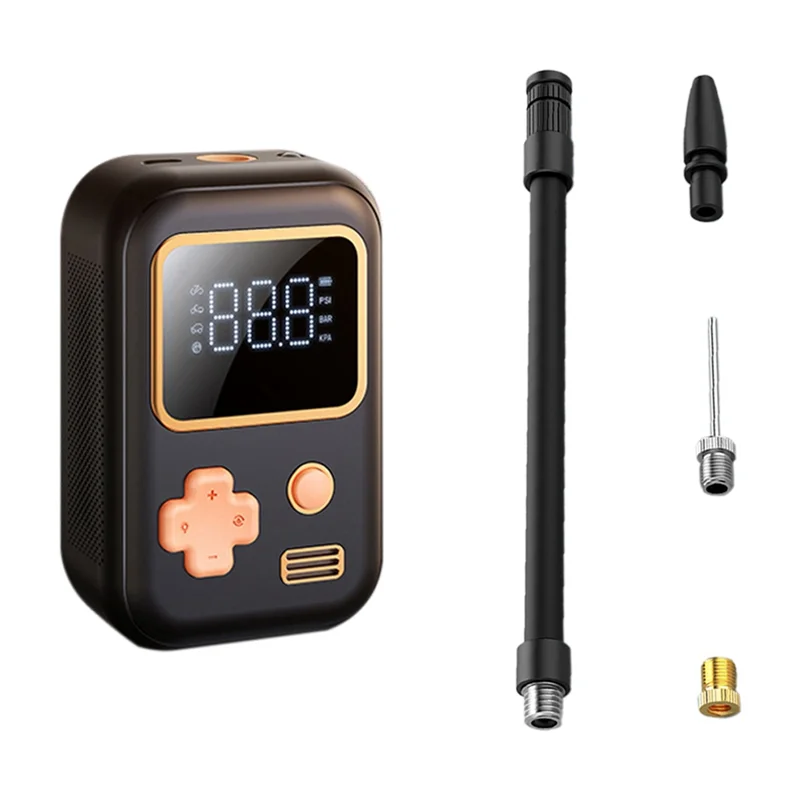 

1 комплект, портативный воздушный насос для накачивания шин, 12 В, электрический накачиватель для автомобильных шин и велосипедов со светодиодной подсветкой