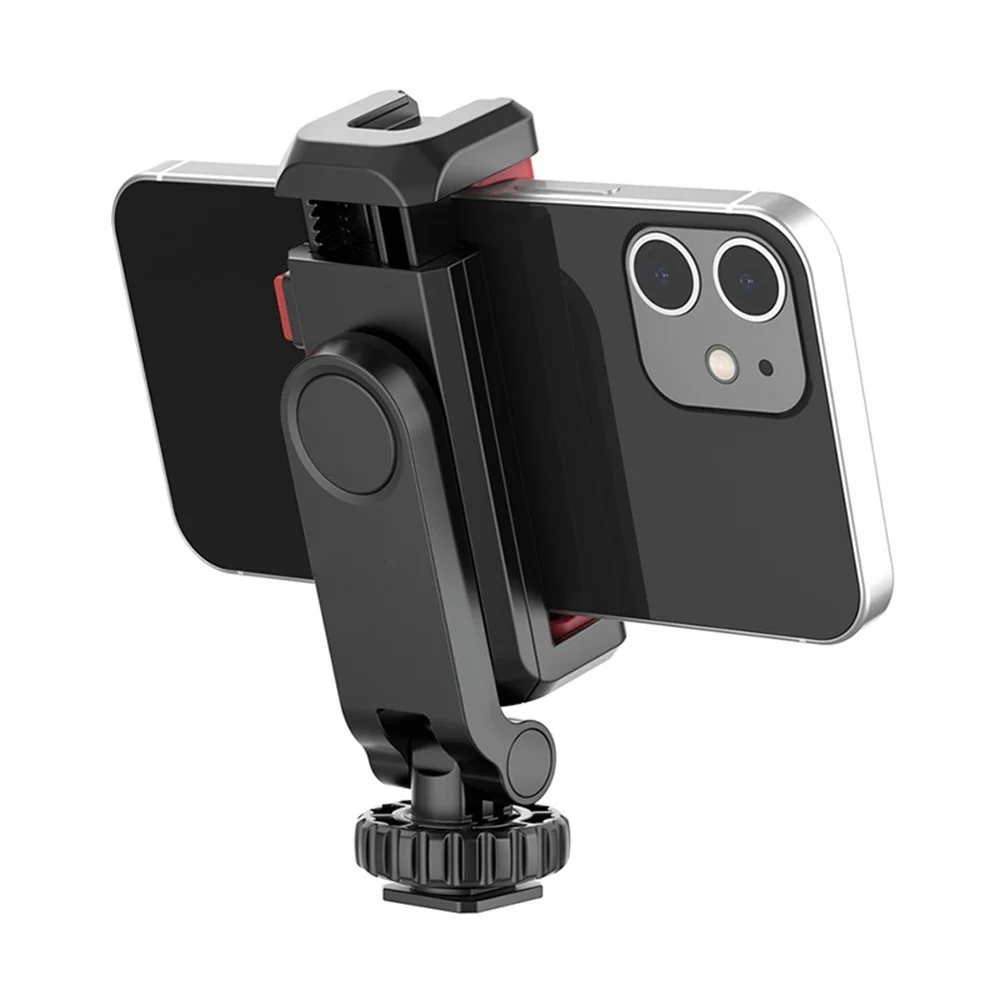 ST-06S 360°Rotatable Phone Mount Holder Tripod With Cold Shoe For Mic Light Phone Clip For iPhone 12 Pro max Smartphone