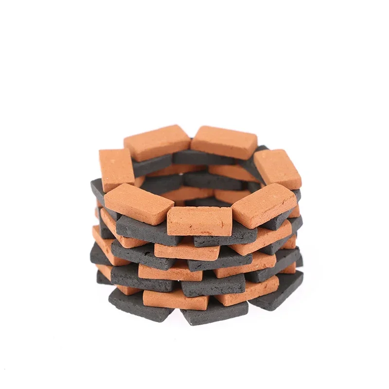 50 Uds Mini modelo de ladrillo DIY casa de muñecas en miniatura accesorio ladrillos de simulación juguetes para niños juego de casa 10*5*2,5mm