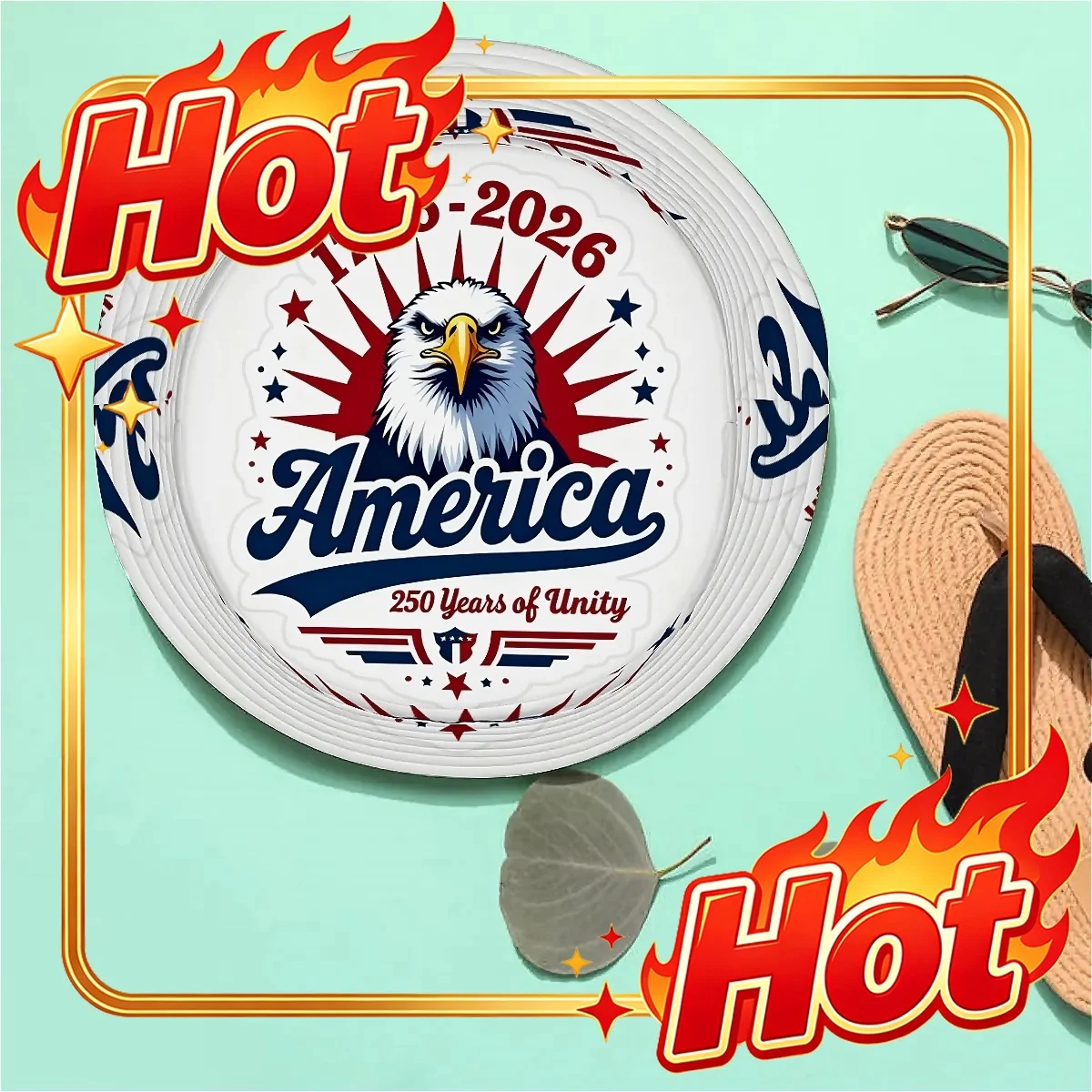 Custom (1pc) Patriotic Eagle 250th Anniversary of Freedom in the United States Fashionable Fisherman Hat, Suitable for Both
