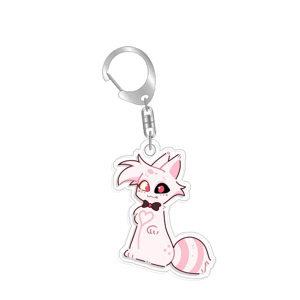 Hazbin Hotel Angel Dust Vaggie Husk Niffty Homemade Acrylic Keychain Pendant Bag Charms Game Anime Collection Toy Gift