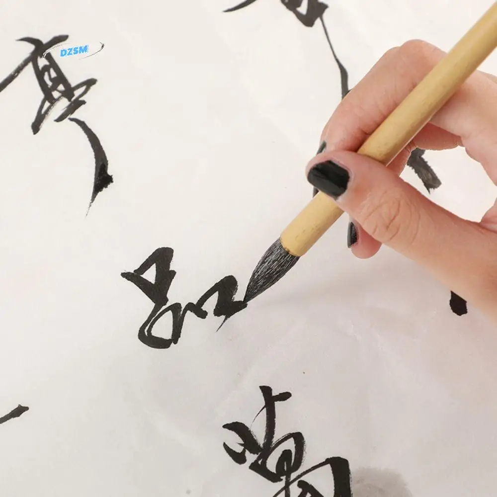 

Oil Watercolor Chinese Calligraphy Brush Wolf Hair Oil Painting Scriptures Writing Brush Bamboo Art Paint Brush Practice