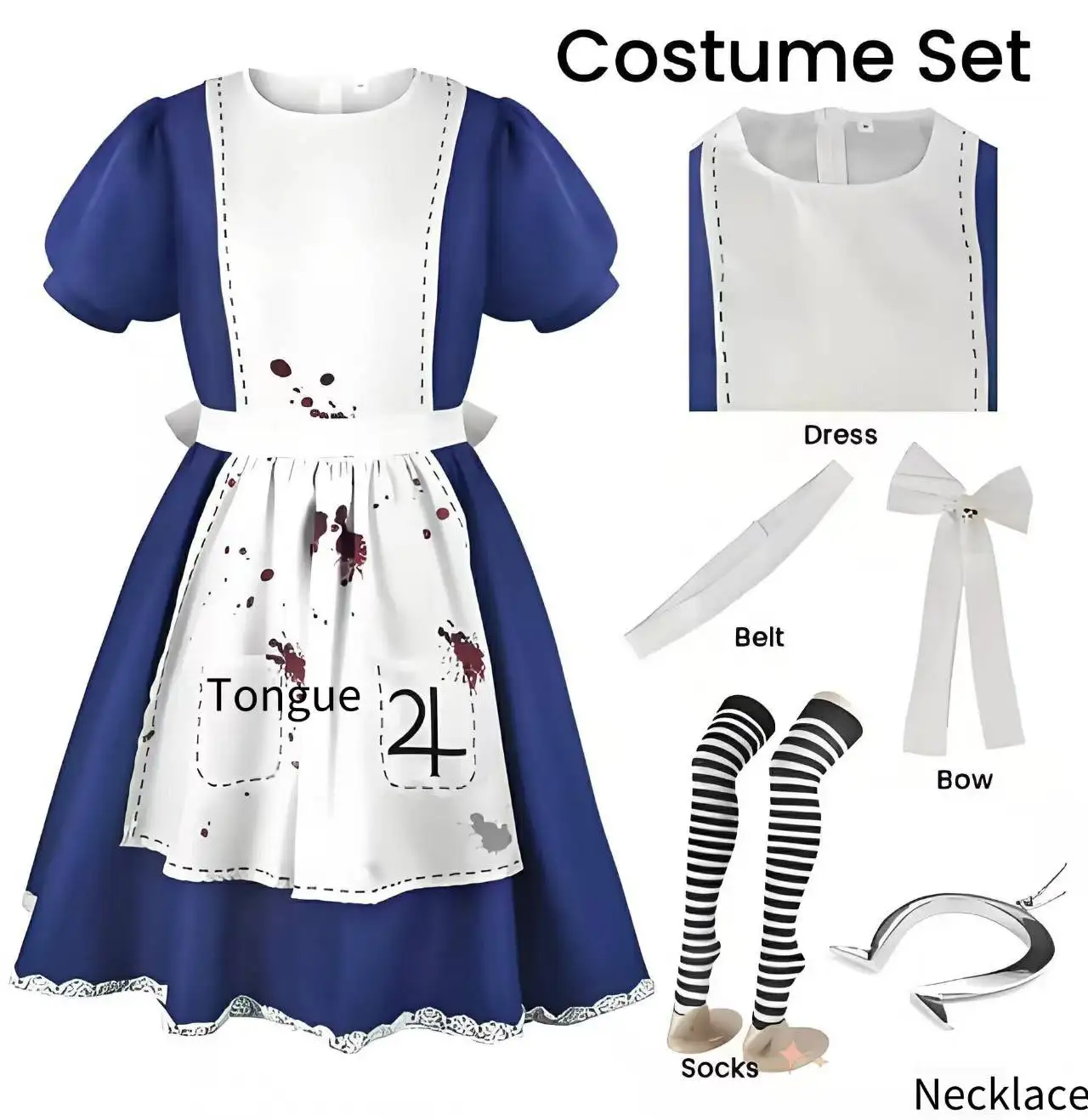 

Anime Alice Princess Dress Maid Apron Dress Game Madness Returns Alice Cosplay Costume For Women Girls Halloween Party