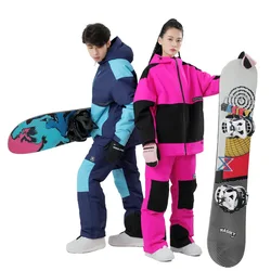 Windproof and Waterproof Warm Snowboard Clothing for Couple, Breathable Ski Equipment, New, Winter