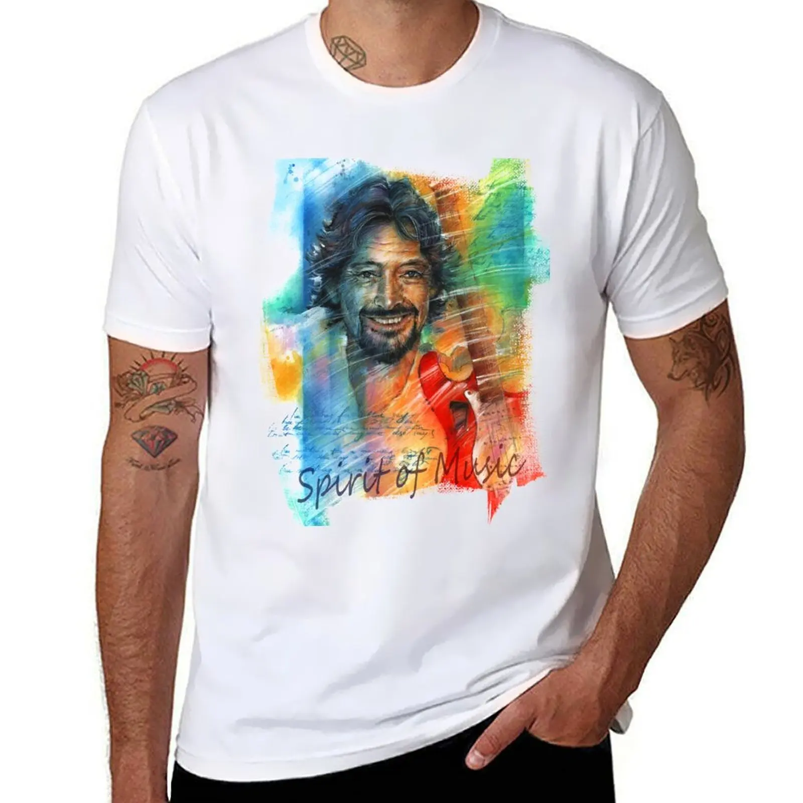 

Guitar Man Smile print T-Shirt tshirts personalised sports fans sublime anime figures fruit of the loom mens t shirts
