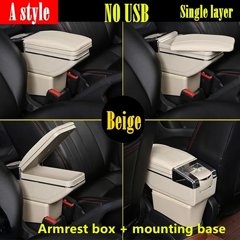 for chevrolet orlando Armrest Box Universal Armrest Car Arm Rest Center Centre Console Rotatable Storage Box Top