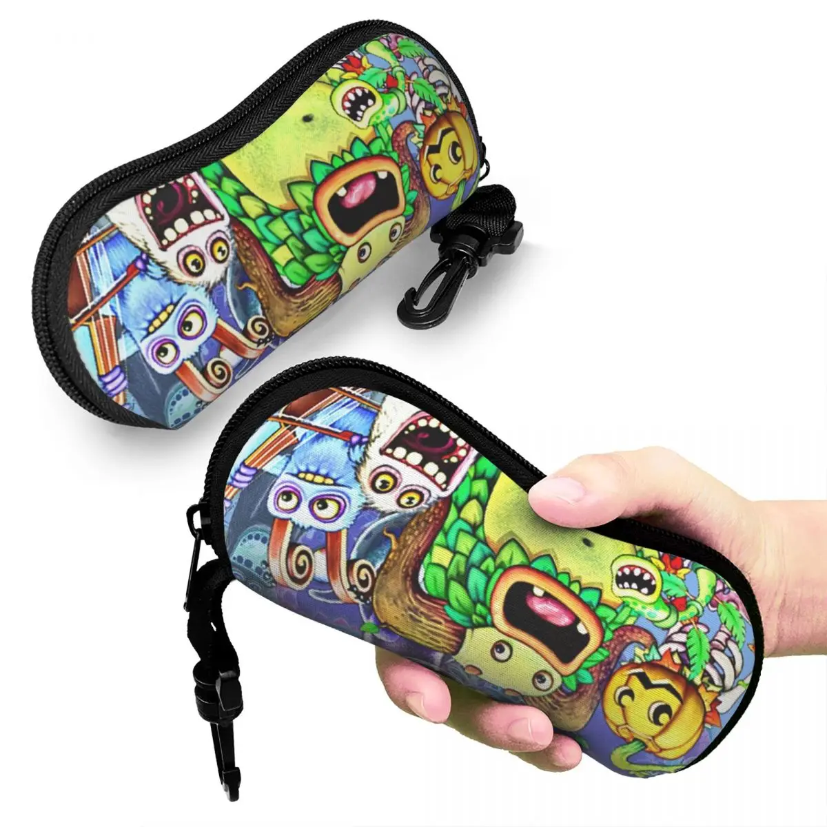 

My Singing Monsters Characters Shell Glasses Case Protective Sunglasses Box Women Men Soft Eyeglass Bag Pouch
