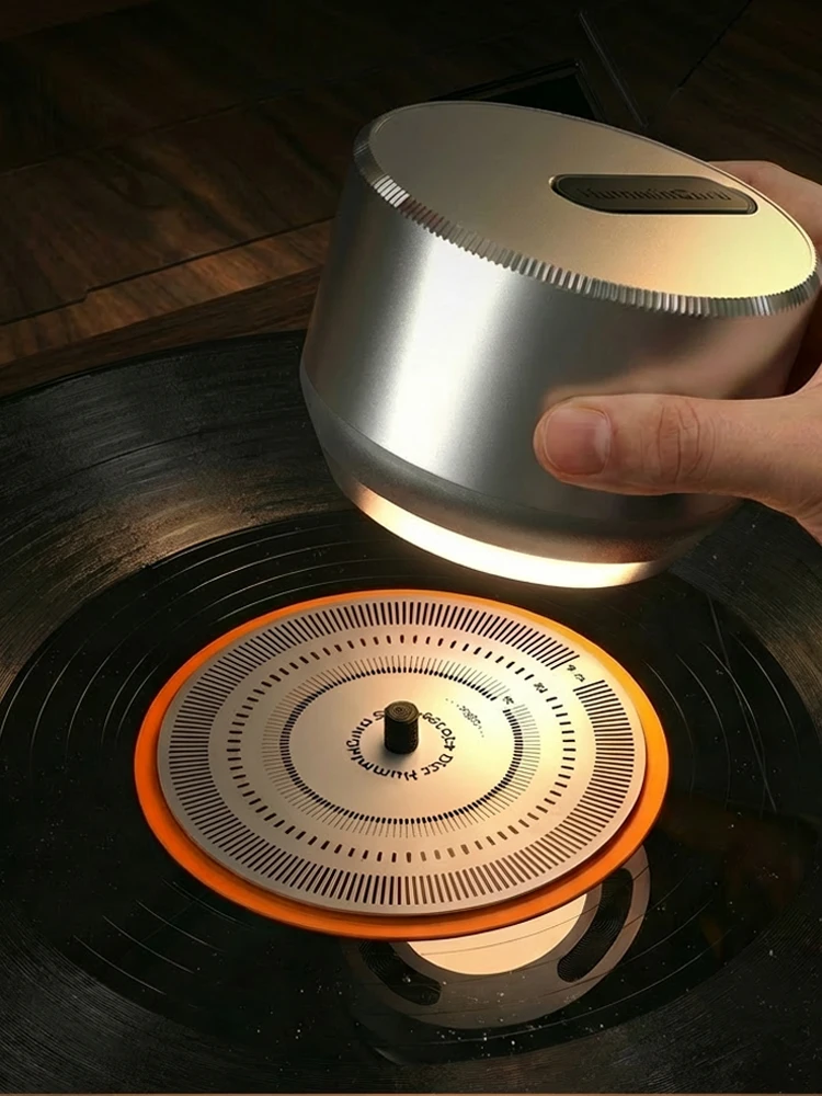 LUMI Vinyl Turntable Record Weight Speed Gauge And Ambient Light – Aluminum Alloy 300g