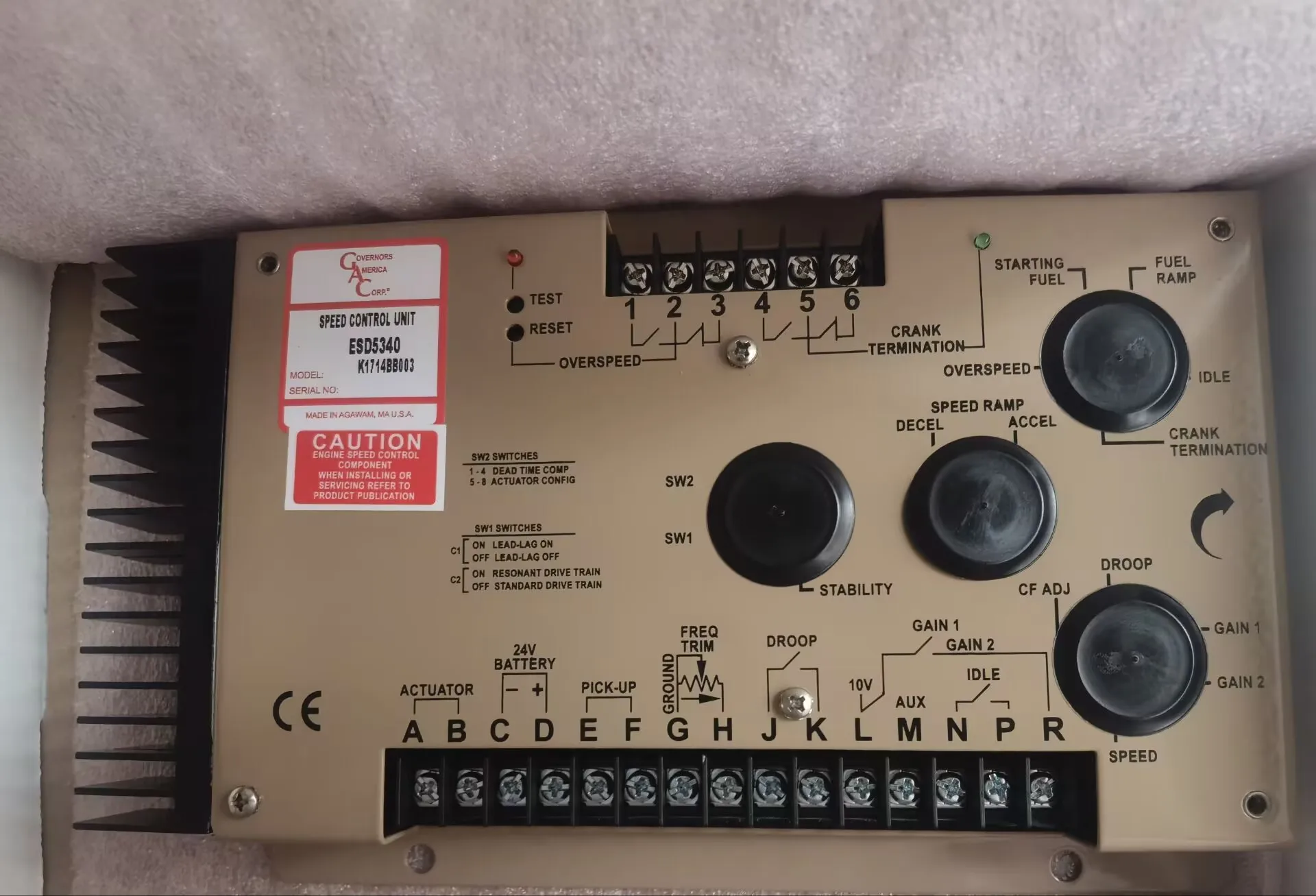 GAC ESD5340 Speed Controller Governor GAC Droop Governing for Heavy Duty Actuators