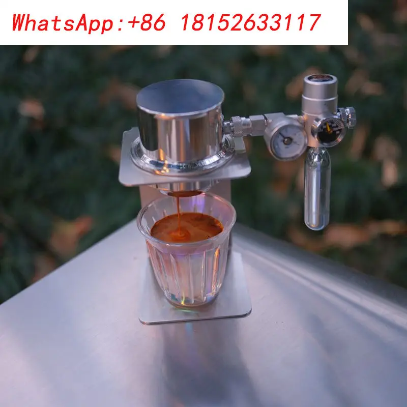 ماكينة القهوة الهوائية، ماكينة اسبريسو، محمولة، ماكينة القهوة المنزلية 58 مم للتخييم في الهواء الطلق، مم صغير