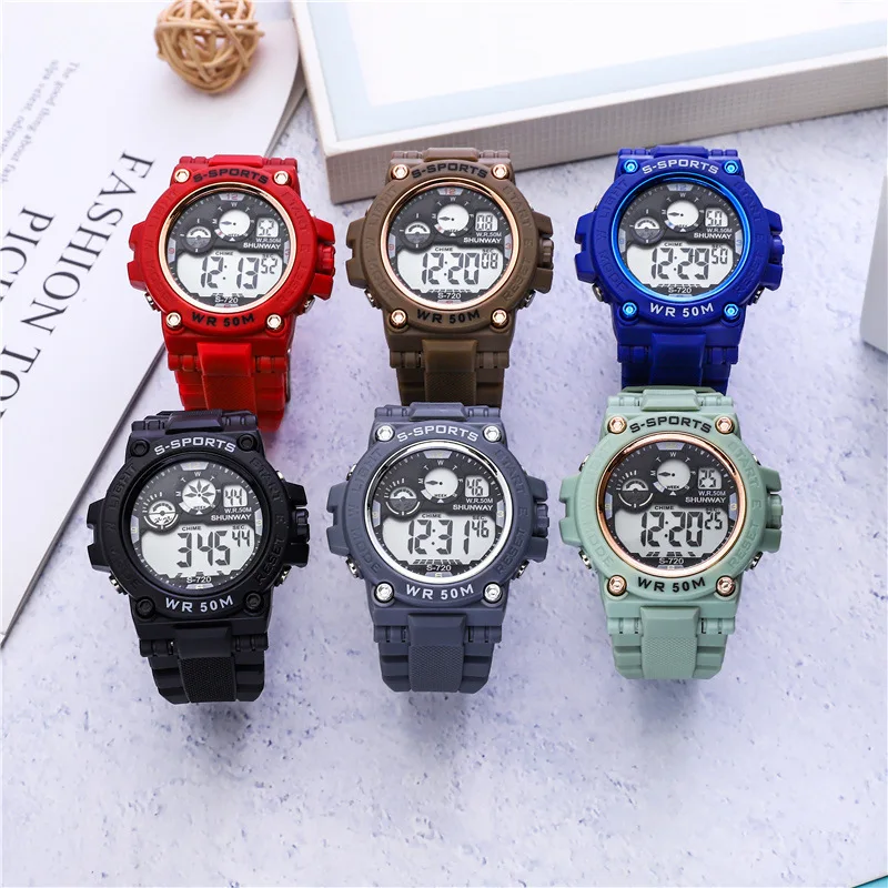 UTHAI CE135 New Multifunctional Electronic Watch Sports and Leisure Student Boys Girls Waterproof Glow Calendar Children\'s Watch