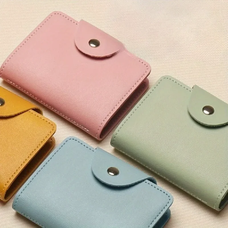 Mini Large Capacity Multi Clear Slots Card Holder ID Card Credit Card Storage Bag Casual Document Package for Travel Daily Use