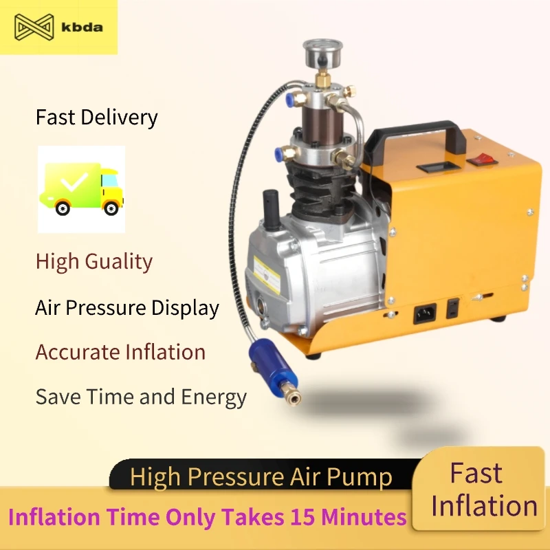 

Kbda Brand New Durable Air Pump 4500PSI 30MPA 1L Electric Air Compressor High Pressure Pump with High Quality Copper Wire