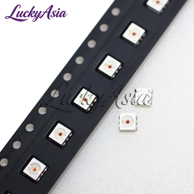 SMD LED Light Emitting Diode, vermelho, branco, amarelo, verde, azul, 6Pin, 0.5W, 3528, 6P, 10Pcs