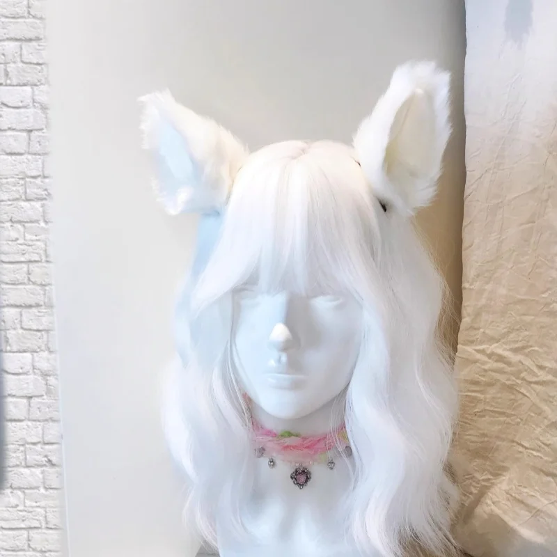 2025 New Anime Lolita Plush Cat Ear Hairpins Cute Cosplay Faux Fur Fox Ears Hair Clip Halloween Hair Clip Party Props