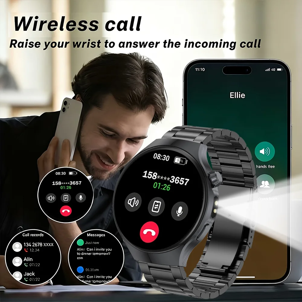 New T-Rex3 1000mAh Large Battery Durable Adult Smart Watch 1.7-inch GPS trackr Compass 5ATM Waterproof BT Call Sports Smartwatch