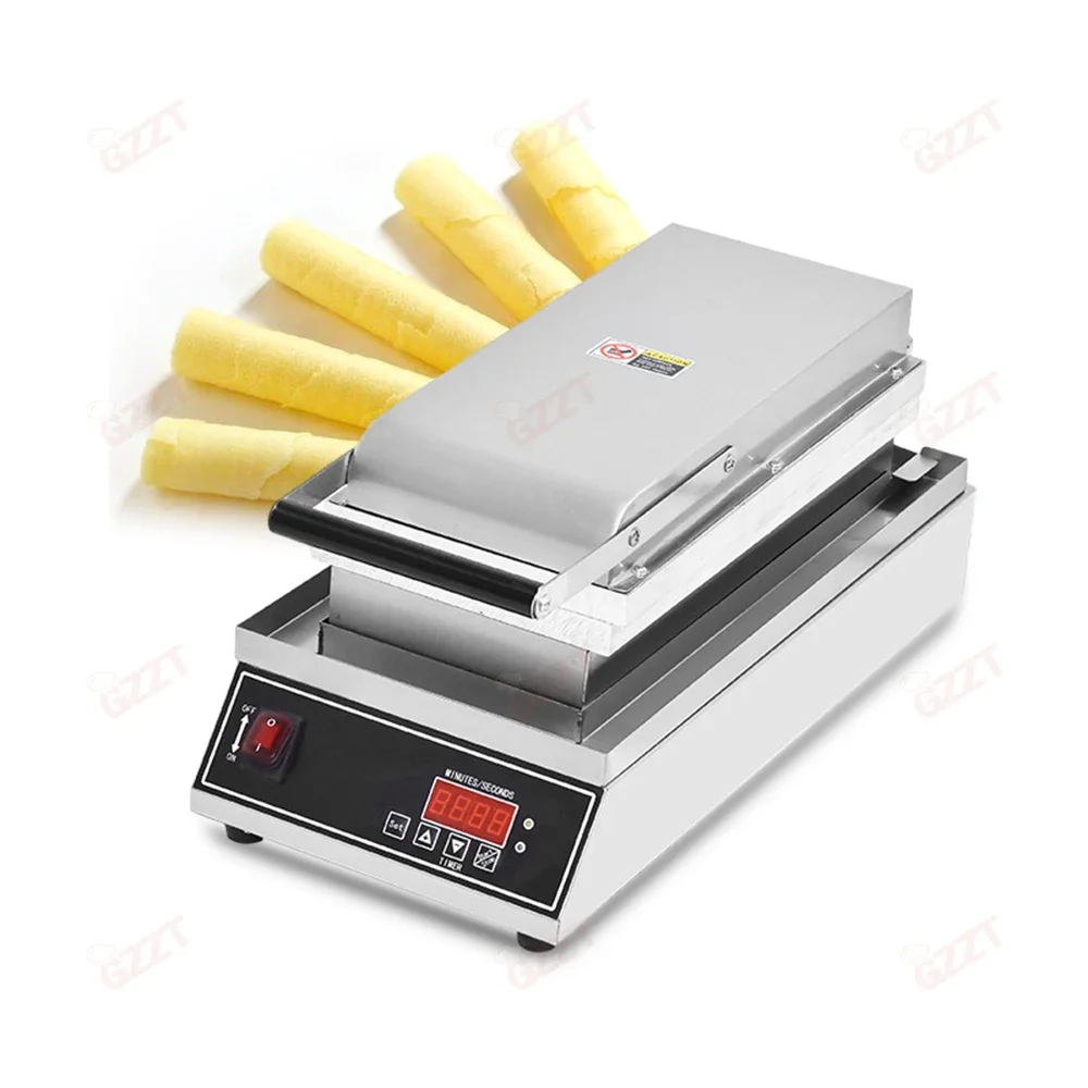 Commercial Electric Egg Cookies Machine With CE Non-stick Egg Rolls Waffer Maker Electric Waffle Roll Maker