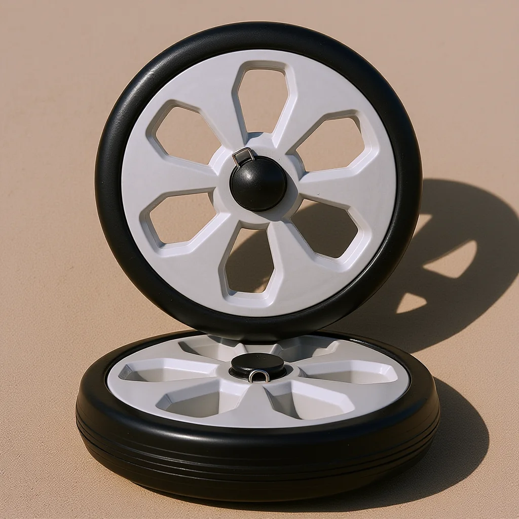 

2pcs Shopping Cart Wheels Replacement Heavy Duty Foldable Utility Cart Wheels Indoor Outdoor Use Grocery Trolley Stroller Parts