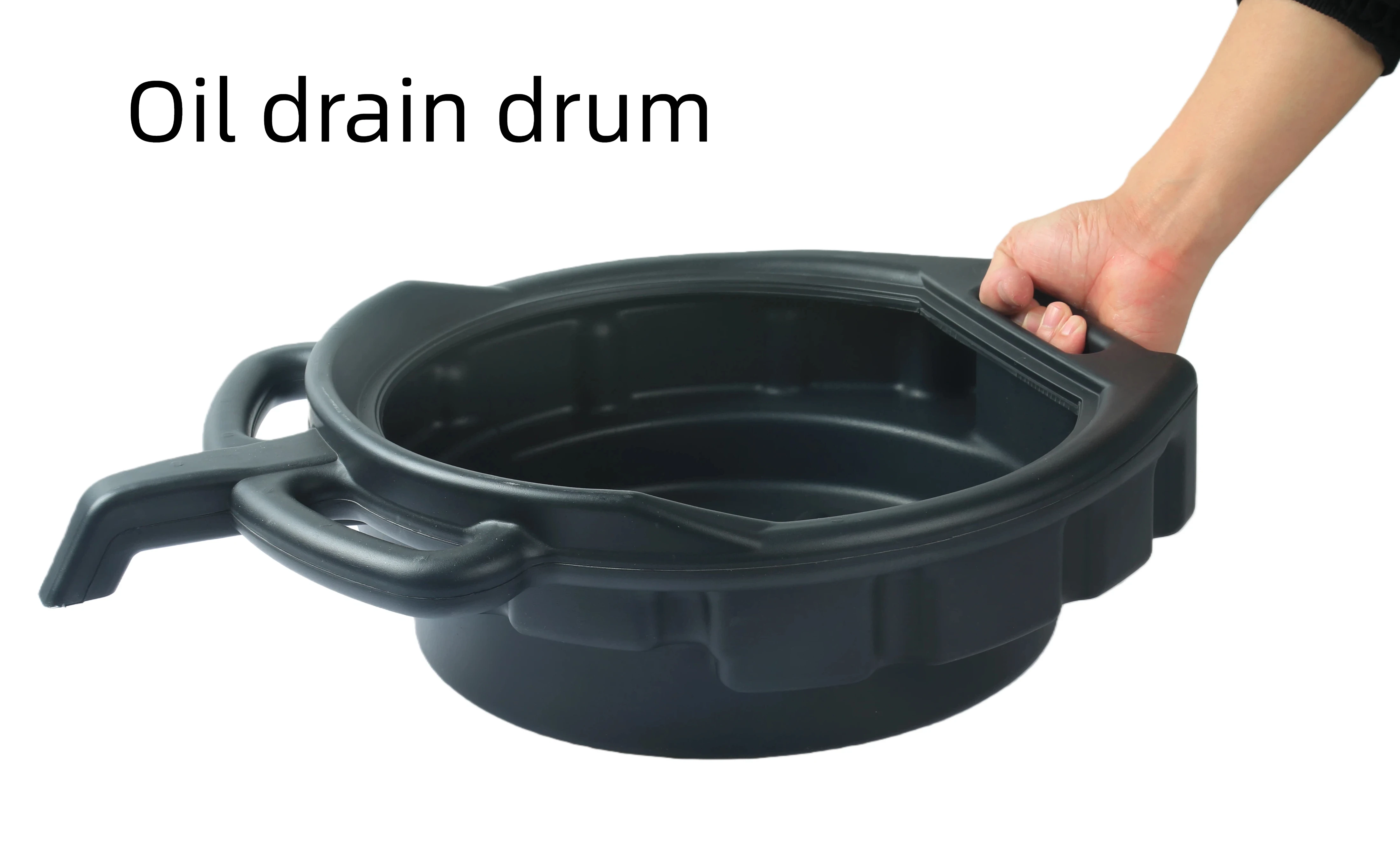 

8L Oil Drain Pan for Car Maintenance, HDPE Oil Collector Container with Dual Handles and Spout, Durable Oil Change Drain Tray fo