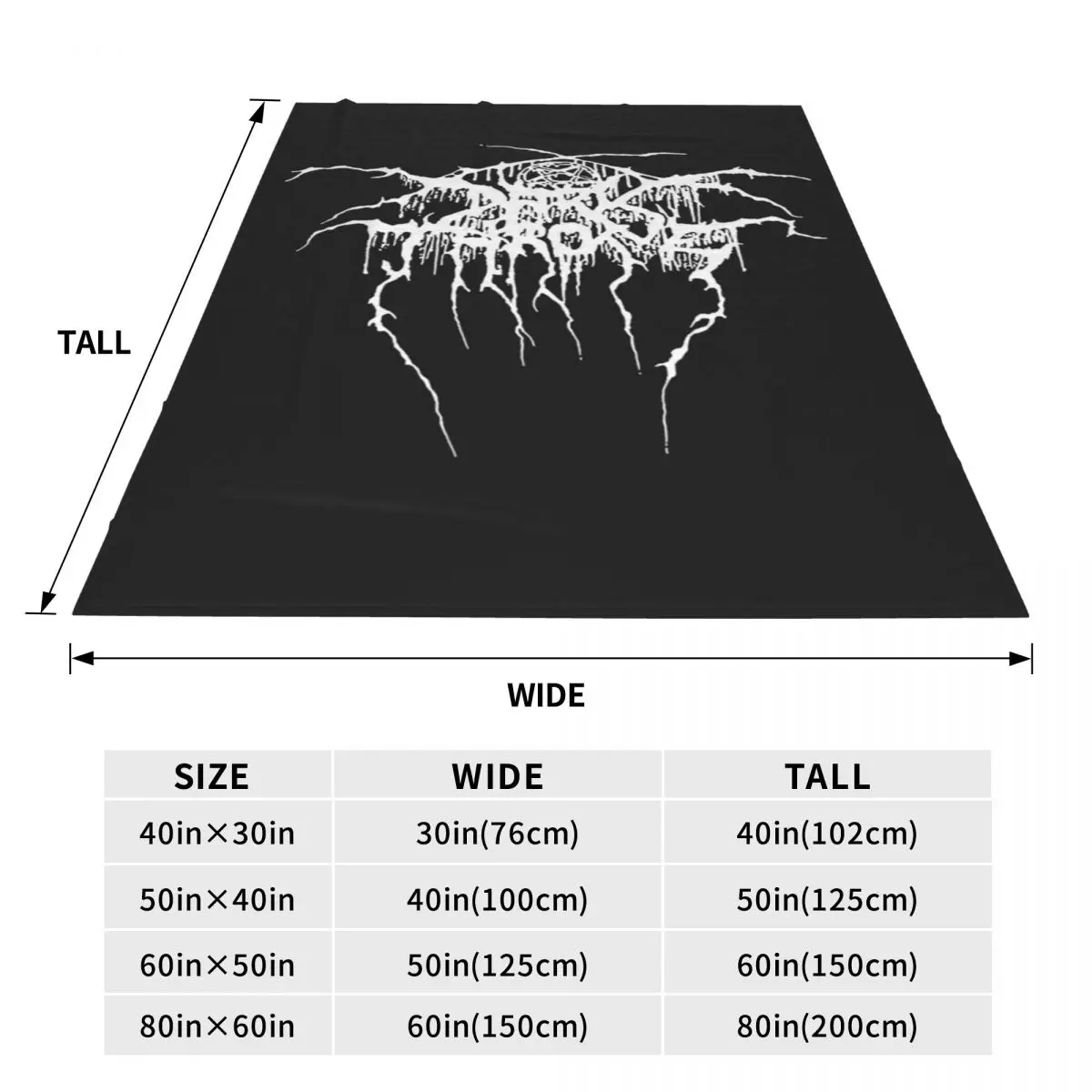 Darkthrone Norwegian Black Metal Band Blanket Soft Warm Flannel Throw Blanket Plush for Bed Living room Picnic Travel Home Couch