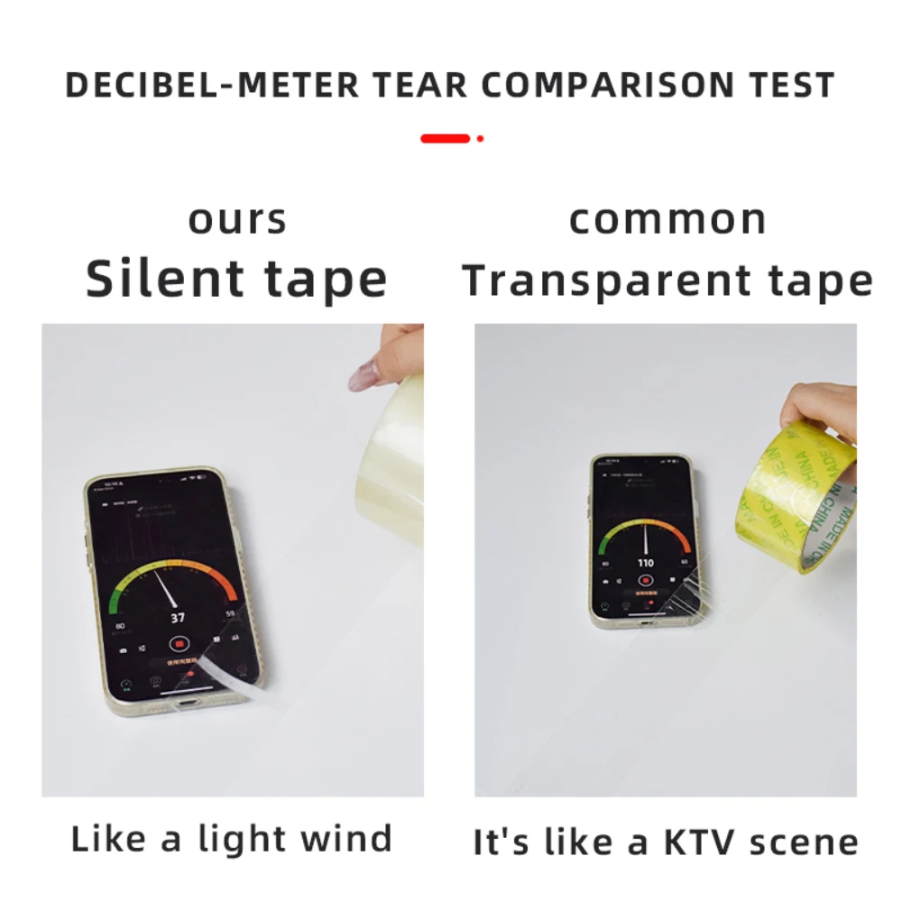 شريط عزل التغليف الصامت ذو التصاق عالي شفاف مثالي لورق المكتب وتخزين الختم السريع #5