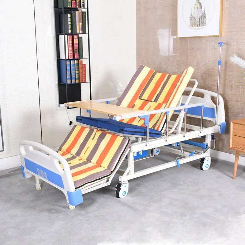 Household medical elderly care bed, paralyzed patient bed, elevating bed with defecation hole, multifunctional turning care bed