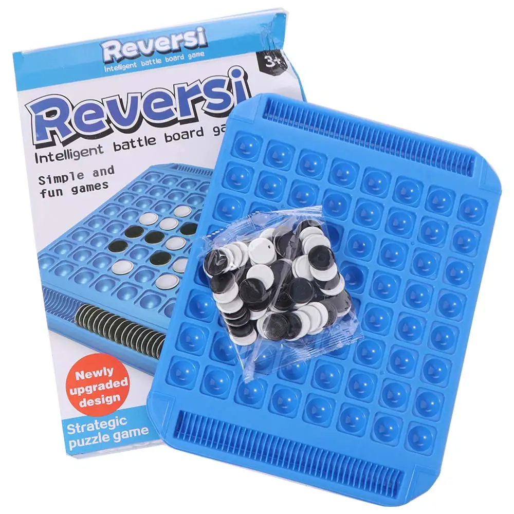 

Tabletop Game Reversi Strategy Board Game Parent-Child Interactive with Storage Bag Flip Black And White Chess Montessori