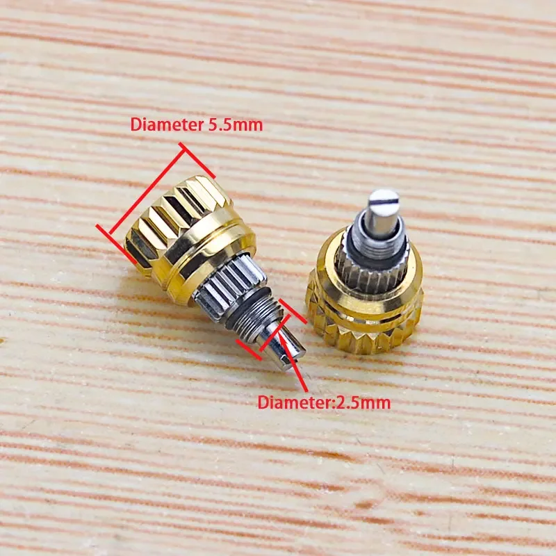 5.5mm Watch Crown Screw Pusher Fit Daytna Rlx Watch Case 116500 116520 Aftermarket Watch Repair Parts