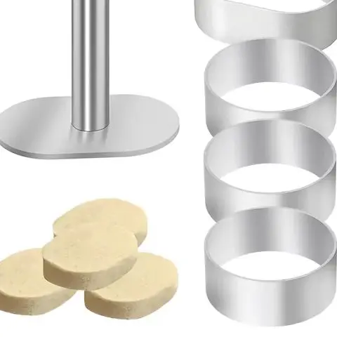 Stainless Steel Cake Mousse Pastry Ring Mold with Pusher DIY Baking Tools for Cake Decorating Cooking Rings Pulburon Molder