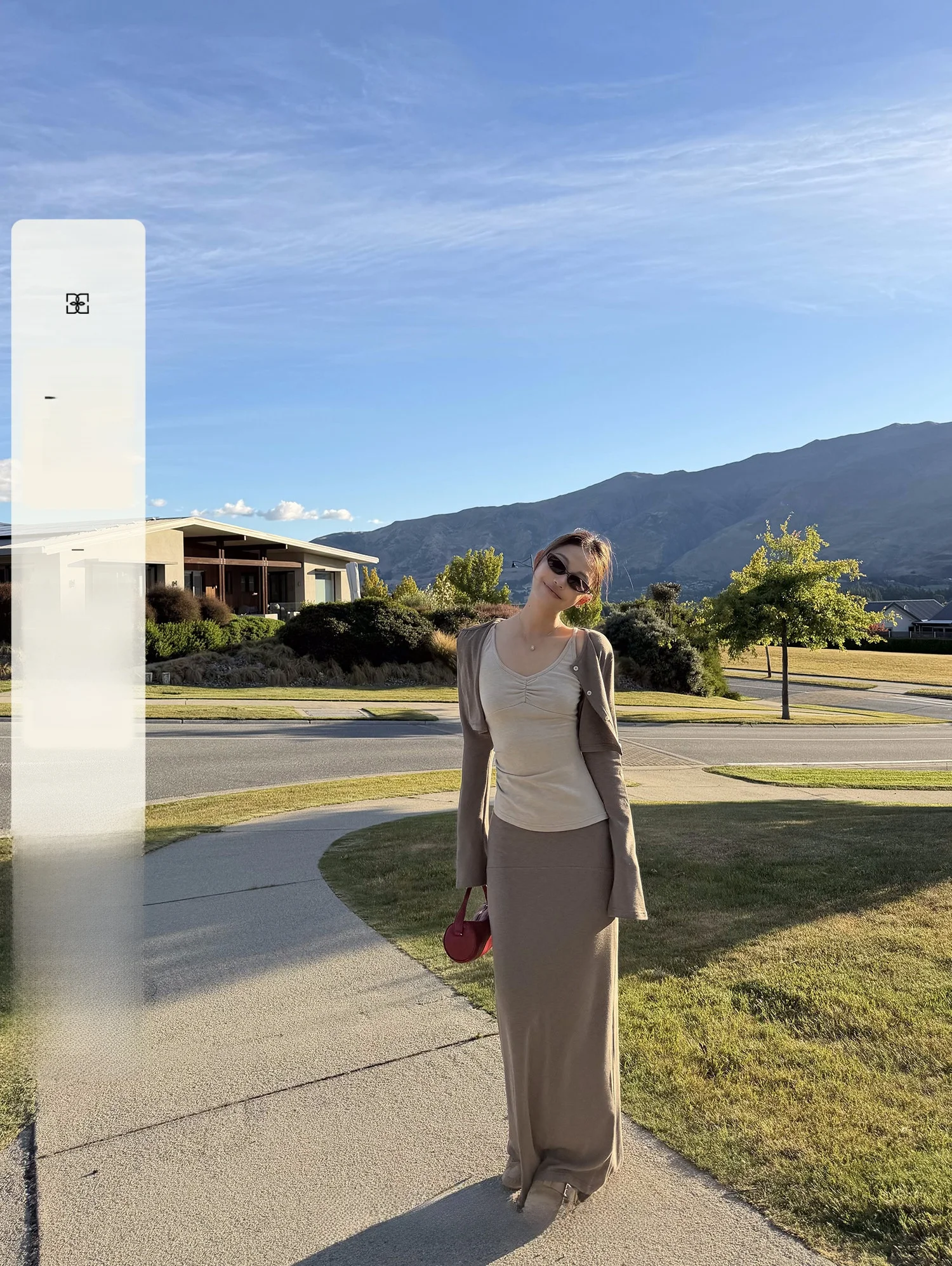 

Obliviate Gentle Sister Basic Style Women's Three-Piece Set with Strap Halter Half Skirt Cardigan Spring Summer Fashion