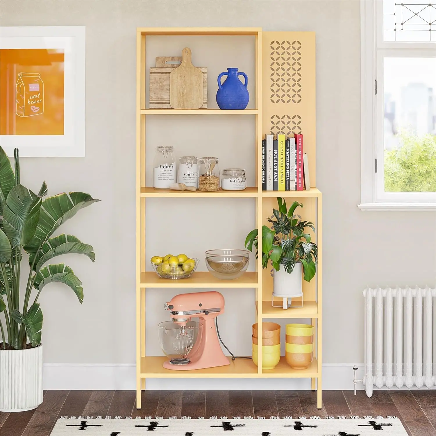 Annie Metal Bookcase, Sunny Yellow