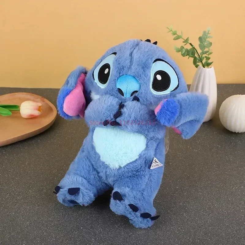 Autentyczny Stitch Disney Breathe Led muzyka pluszowa lalka figurka Lilo Stitch lalka dla dziecka śpiąca towarzysząca zabawkę