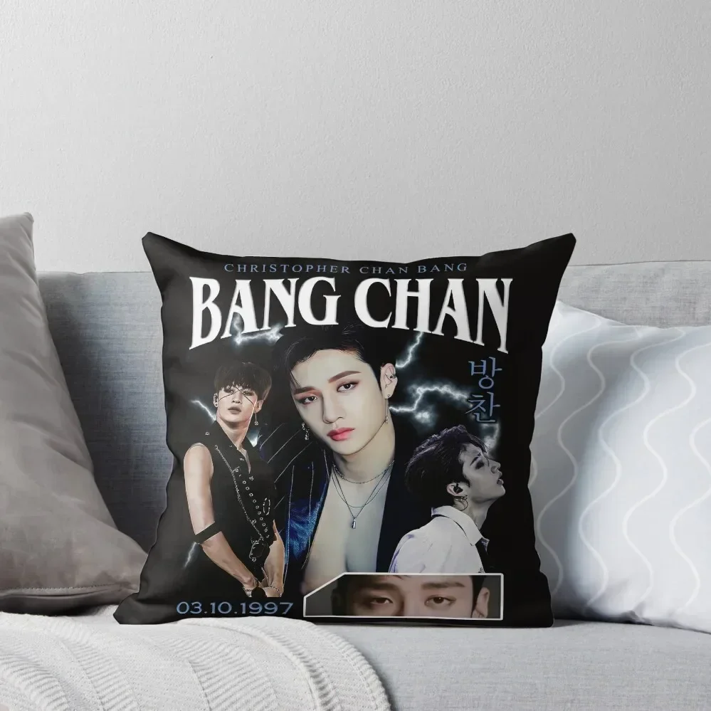 

Bang Chan Shirt Vintage 90 Retro T Shirt Tee Throw Pillow Pillow Cases Decorative Sofa Covers pillow