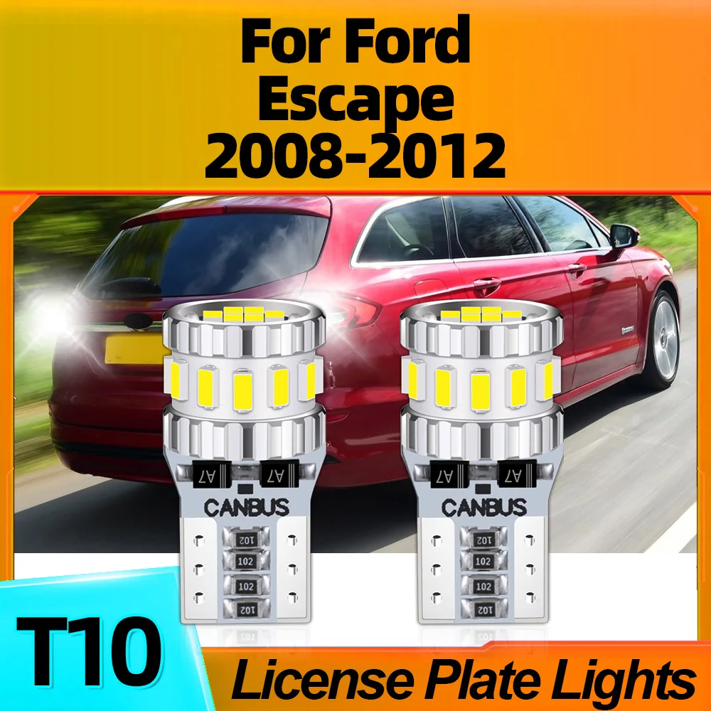 

2Pcs CSP W5W Car LED Bulbs License Plate Lights T10 Canbus No Error Upgrade 800LM For Ford Escape 2008 2009 2010 2011 2012