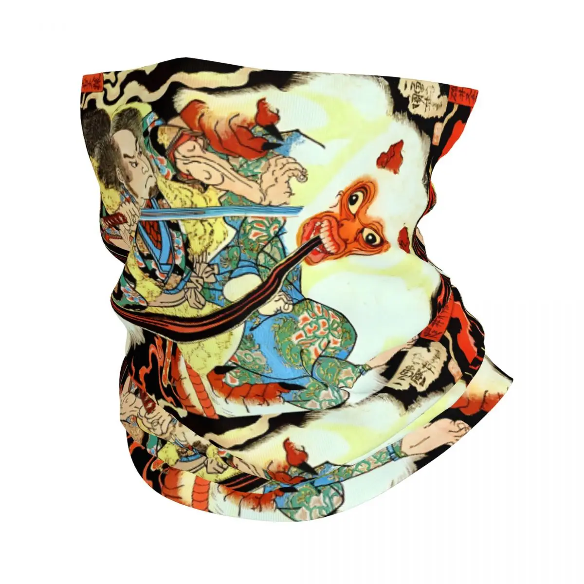 

Utagawa Kuniyoshi Japanese Samurai Fighting Giant White Monkey Retro Headband Neck Thin Men Women Hiking Tube Scarf Face