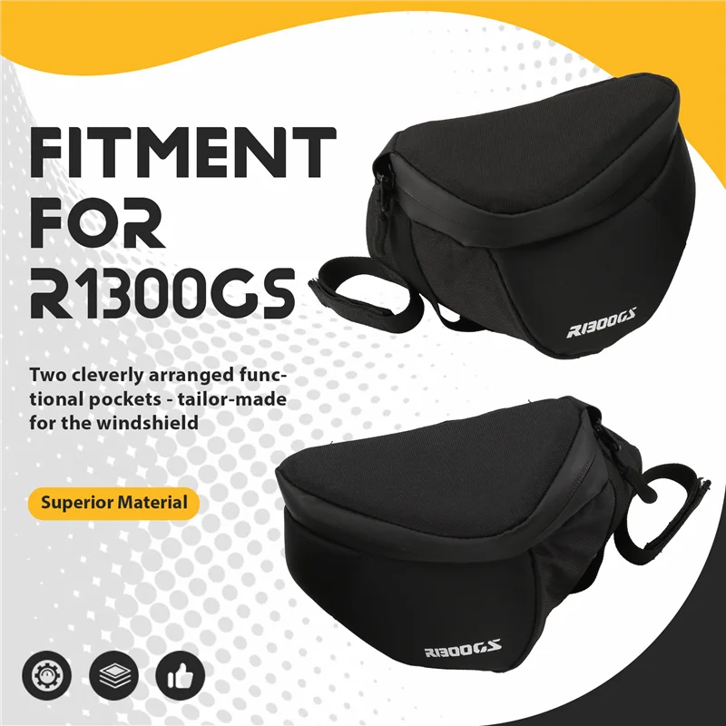 

New Arrival Motorcycle Side Windscreen Bags Wind Deflector Bag Set For BMW R1300GS R 1300 GS Front Tool Bag Waterproof Vario Bag