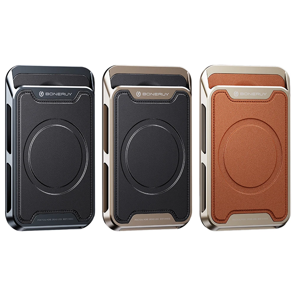 Magnetic Card Holder Wallet for iPhone 16/15/14/13/12 Series for MagSafe Vegan Leather Card Holder Wallet 2 Card Slots