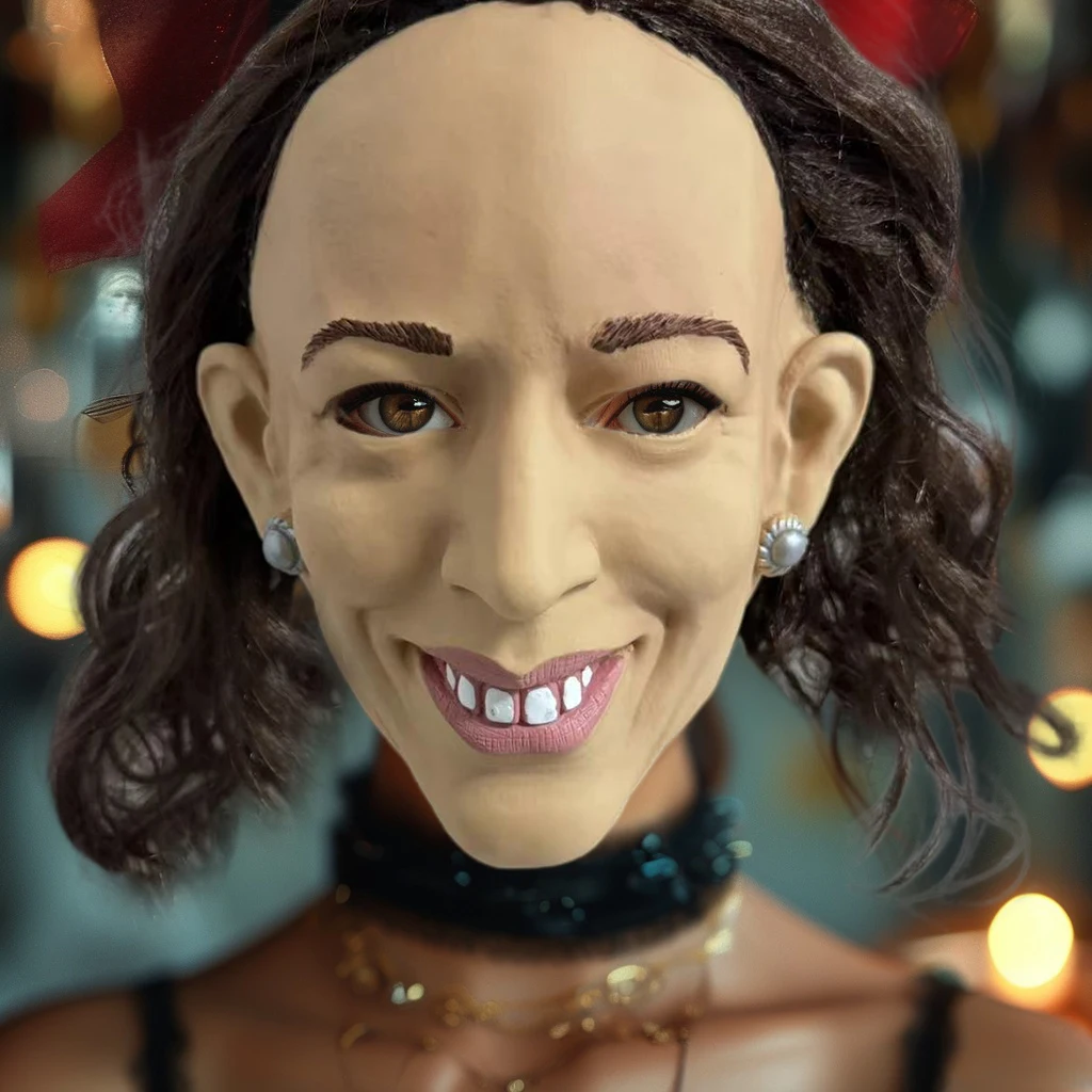 

New Kamala Devi Harris Mask Elegant Lady Helmet Halloween Celebrity Cosplay Latex Masks Women President Party Dress Costume Prop