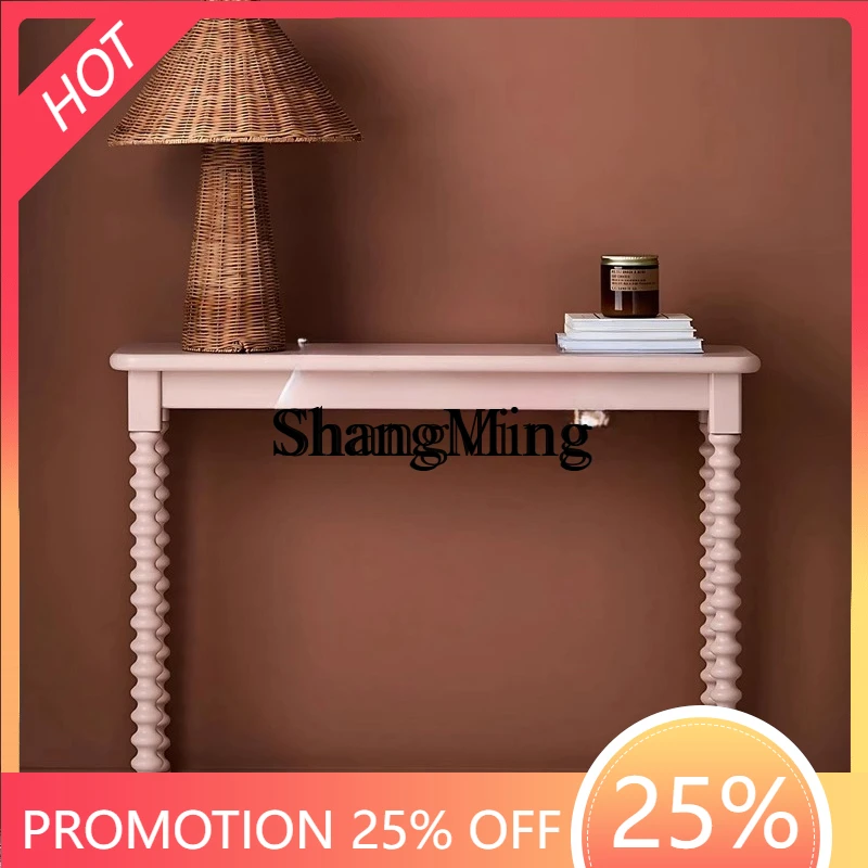 

FG luxury entrance table Solid wood against the wall Entry foyer Decoration table Entrance table Extremely narrow desk