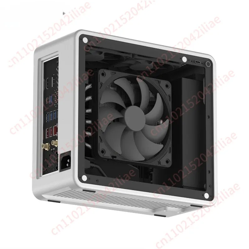 MQ4 core display all-aluminum alloy integrated forming itx chassis, desktop HTPC desktop small chassis