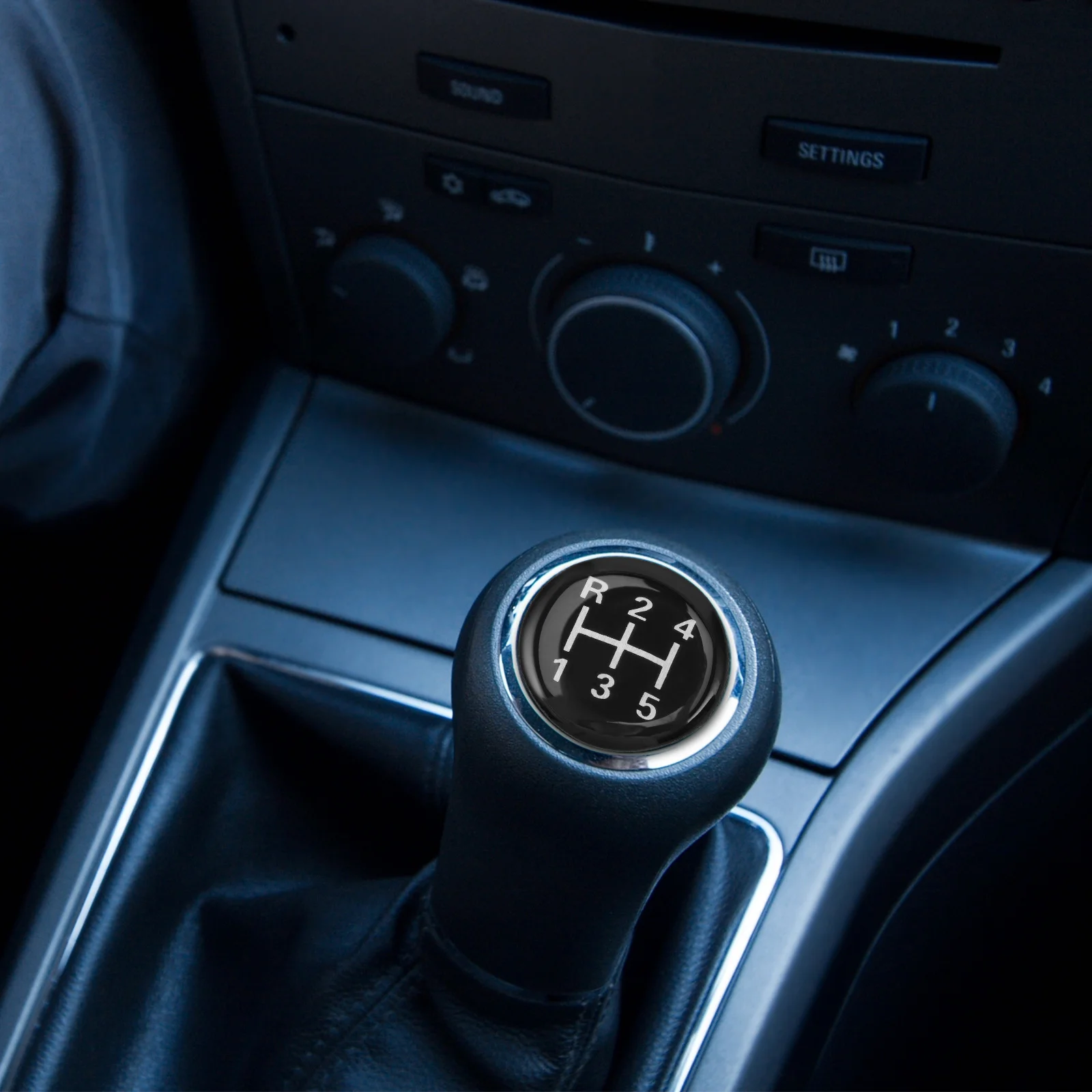

Universal Gear Shift Sticker Manual Transmission Car Decal Round Knob Cover Cap Easy Install Durable Antislip Stylish