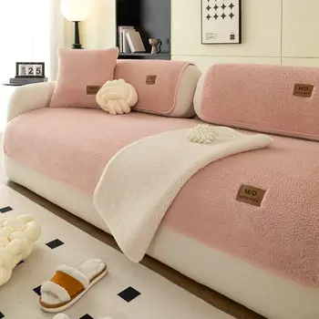 Pevný protiskluzový potah na pohovku z šerpy s dekorací z PU štítku na sedadlo do obývacího pokoje, univerzální potah na pohovku, ručník na nábytek 10 nejlepší prodej potah na pohovku ze šerpy - №1