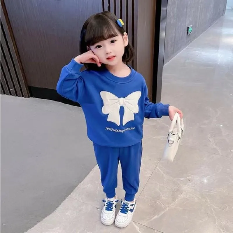 

Girls Sweatshirts +Pants Kids Sets Cotton Outfits 2PCS/Set 2023 Sweet Spring Autumn Jogging Suit High Quality Children Clothing