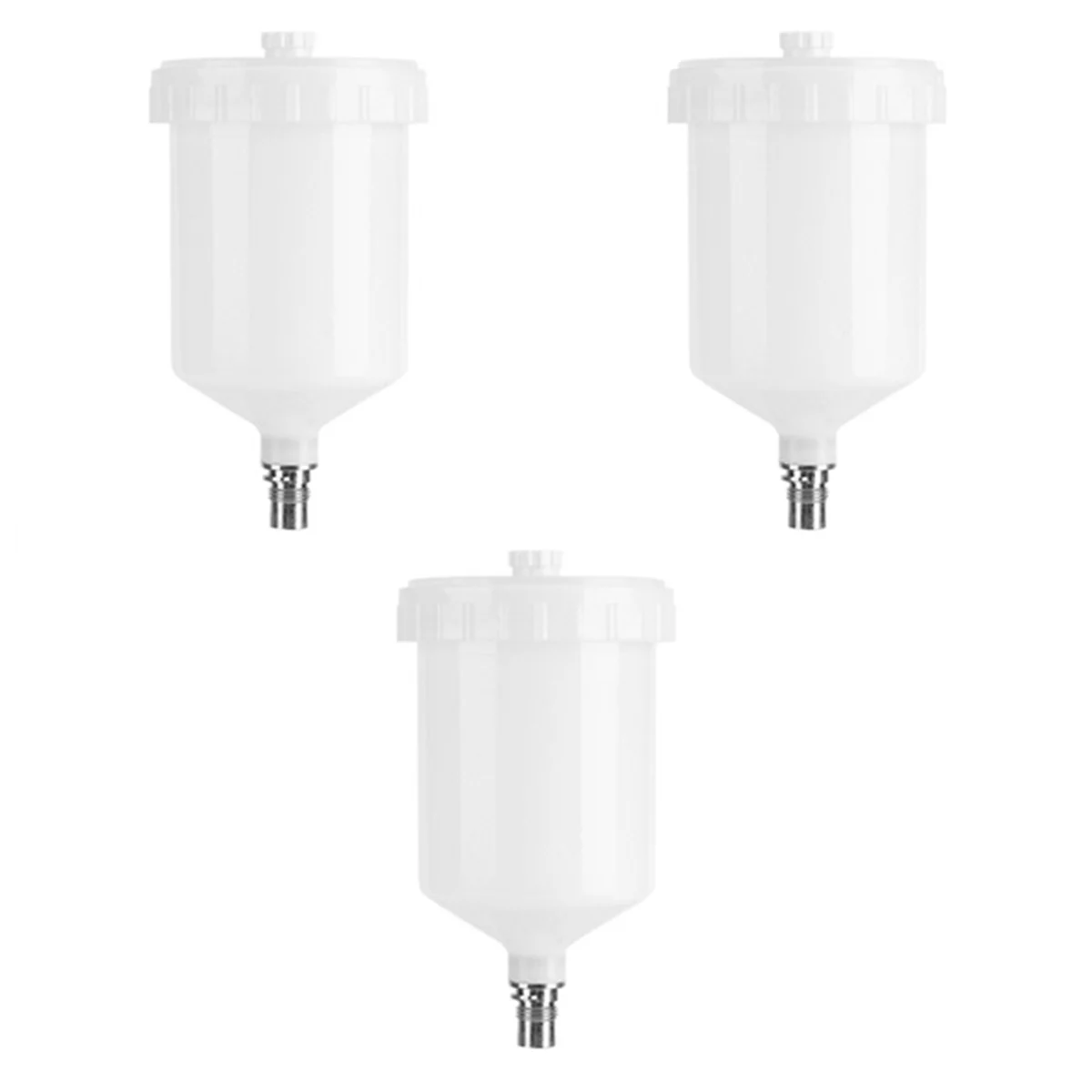 3 Pcs 600Ml Plastic Hvlp Paint Cup Pot for Sata Sprayer Cup Connector Jet Paint Sprayer