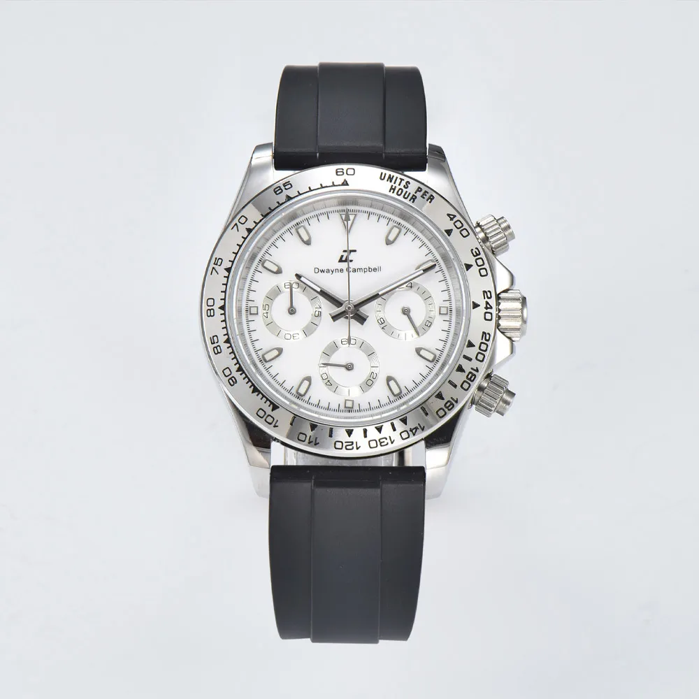 

Fashion and casual 40MM diameter luminous sapphire glass VK63 movement 50m waterproof stainless steel men's mechanical watch