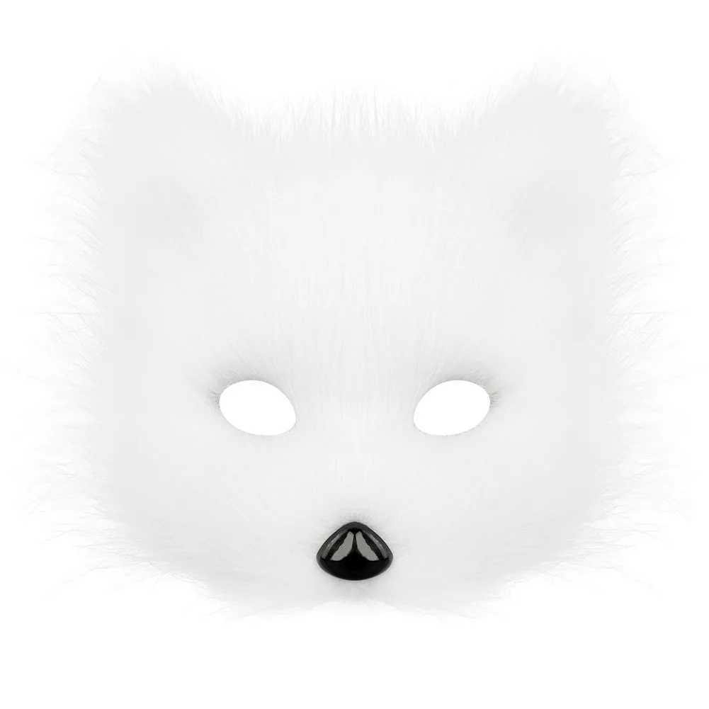 Halloween Animal Cosplay gato zorro máscara de felpa juego de rol mascota accesorios de lujo vestir accesorios de actuación de escenario