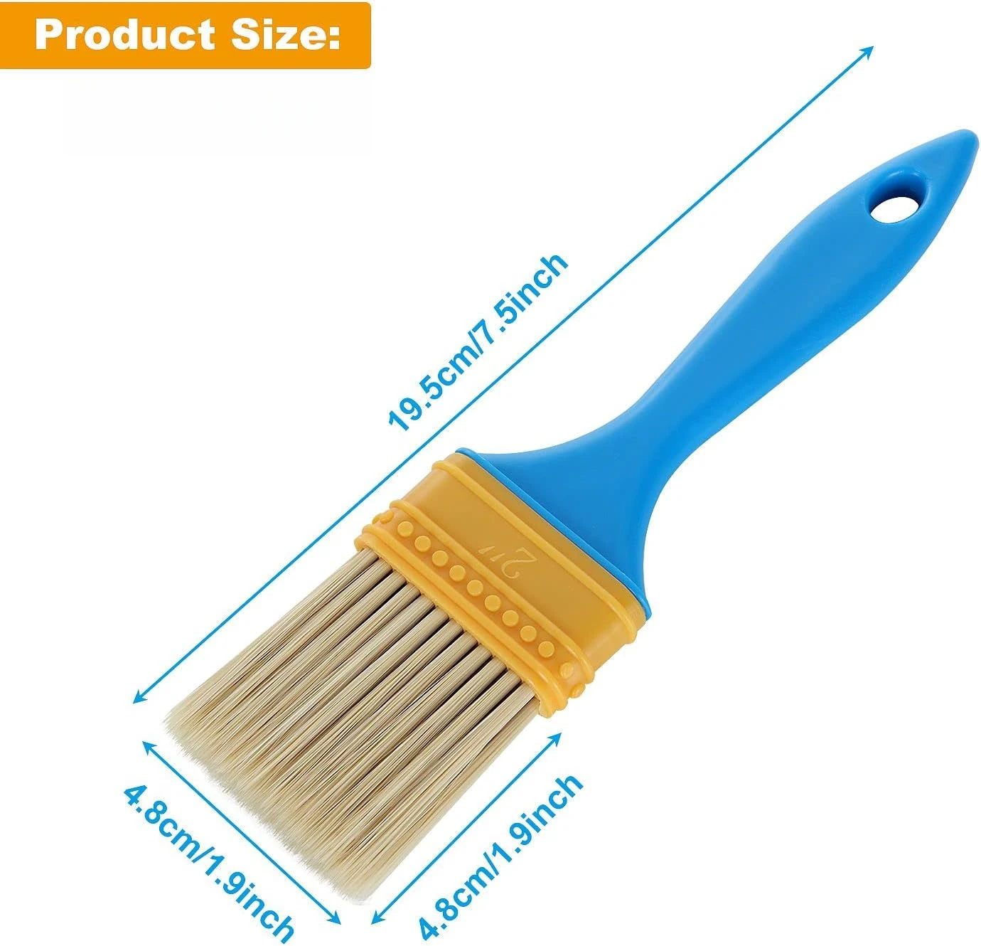 10 Pack 2 Inch Chip Brush Paint Brushes Bulk Plastic Handle Painting Brushes Stain Brushes for Painting Refinishing Furniture