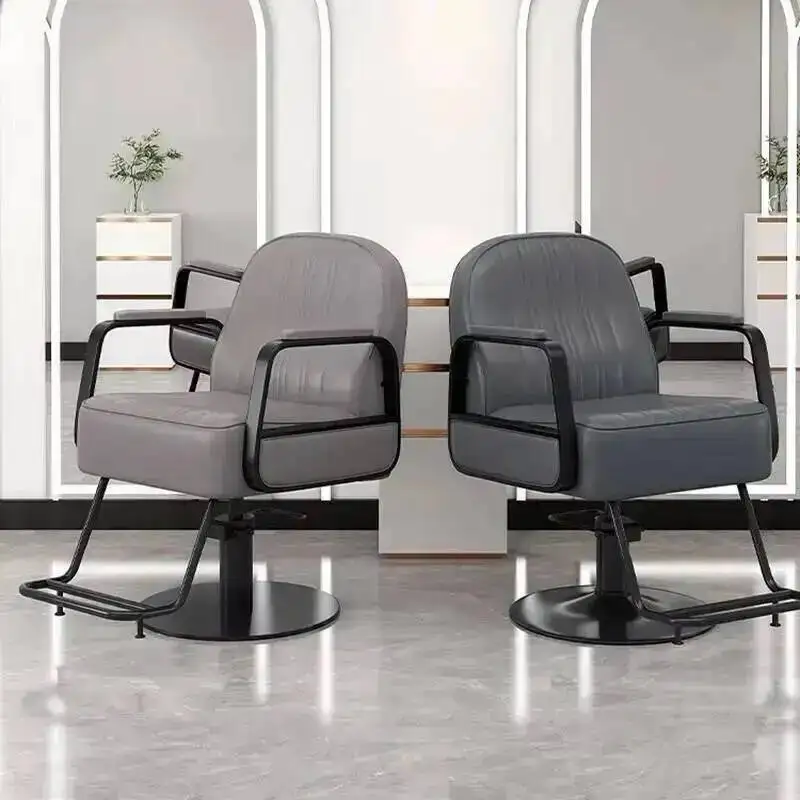 Cadeira de barbeiro moderna de luxo, moderna, confortável, simples, salão de beleza, elegante, moderna, móveis de barberia
