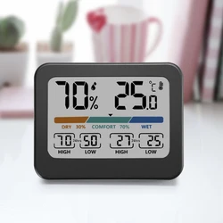 Household Digital Display Temperature and Humidity Meter Multifunctional Home Color Screen Temperature Meter and Hygrometer